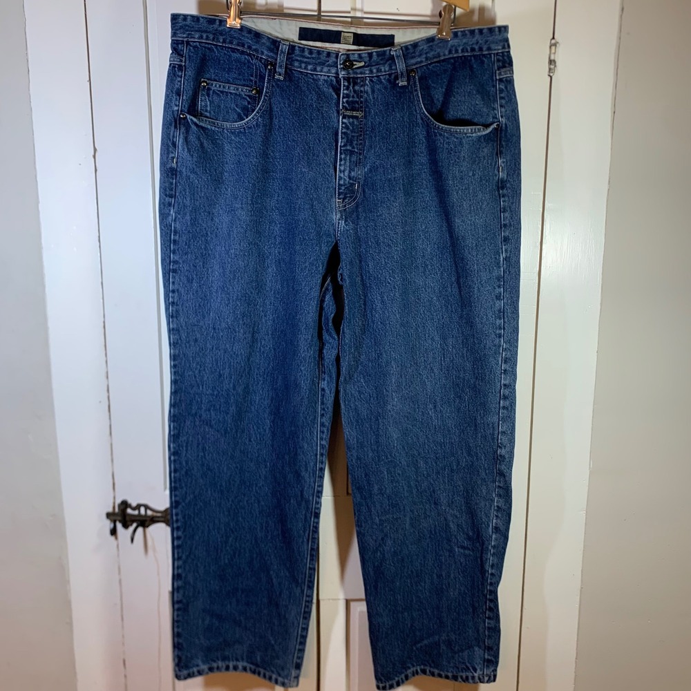 Marithe Francois Girbaud Baggy Wide Leg Blue Denim Jeans Mens 40M GM6669 90s Y2K
